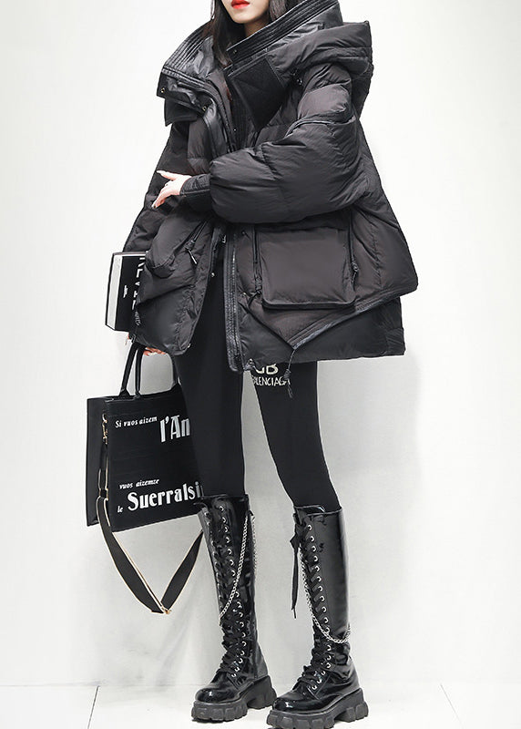 Kvinnors Dunjacka med Huvfickor Modern Vinterjacka 1