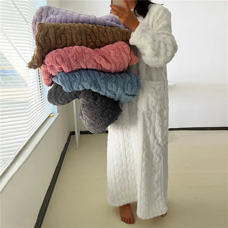 Kvinnors Fleece Klänning Mysig 2