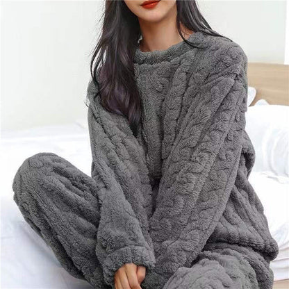 Kvinnors Fleece Pyjamasset Mysigt 3