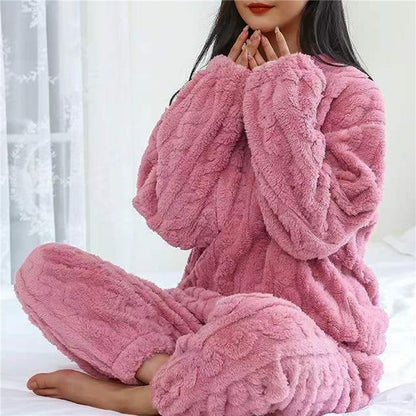 Kvinnors Fleece Pyjamasset Mysigt 5