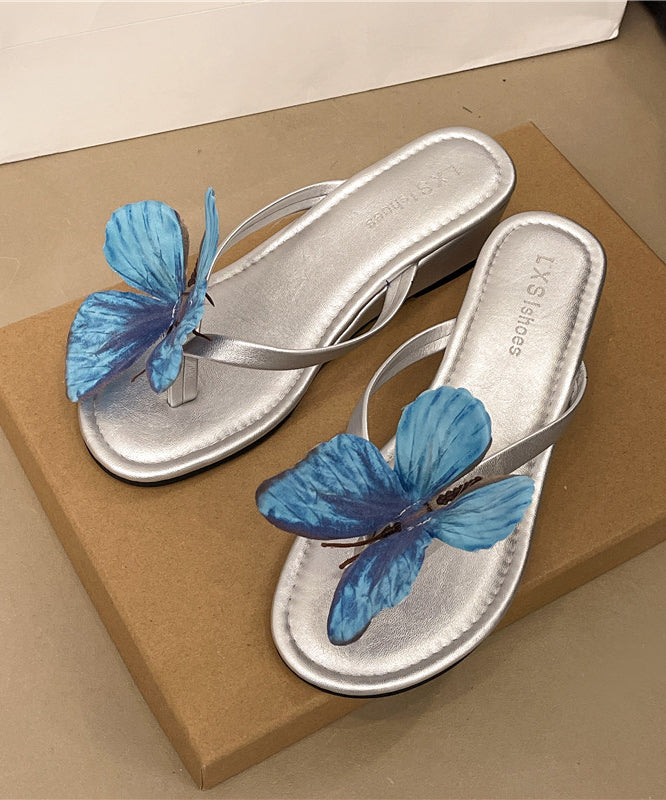 Kvinnors Flip Flops Handgjorda med Fjärilsmotiv 2