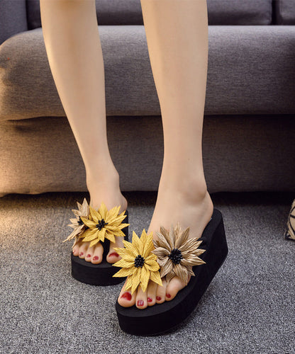 Kvinnors Flip Flops med Blommönster 3