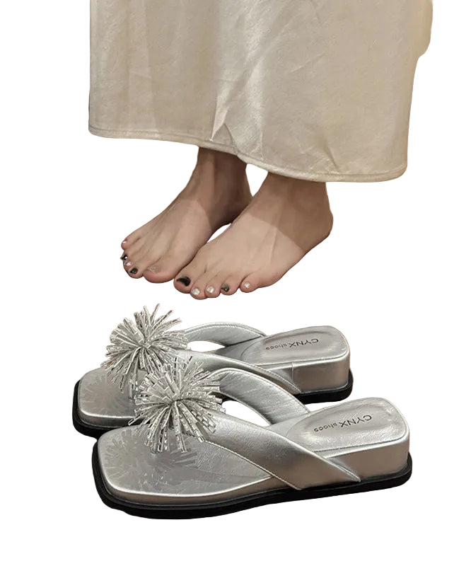 Kvinnors Flip Flops med Glittrande Detaljer 0