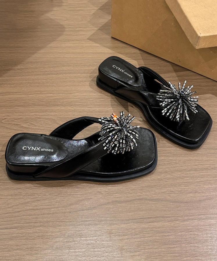 Kvinnors Flip Flops med Glittrande Detaljer 1