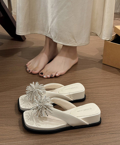 Kvinnors Flip Flops med Glittrande Detaljer 2