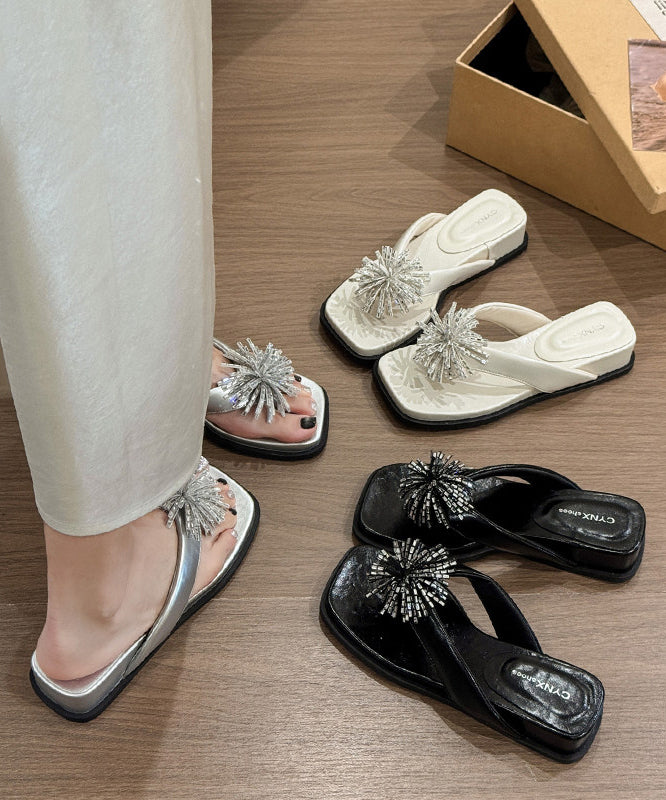 Kvinnors Flip Flops med Glittrande Detaljer 3