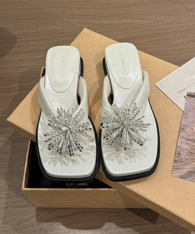 Kvinnors Flip Flops med Glittrande Detaljer 4