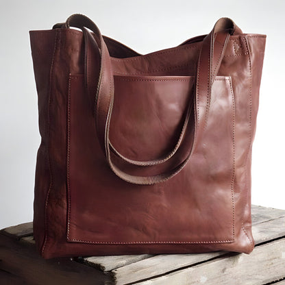Kvinnors Handgjorda Läderväska med Tidlös Design 5