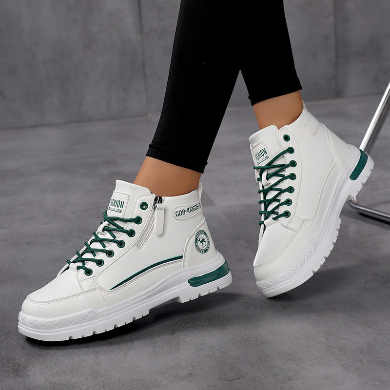 Kvinnors High-Top Sneakers Snörning Modern Stil 1