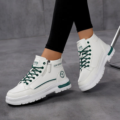 Kvinnors High-Top Sneakers Snörning Modern Stil 1