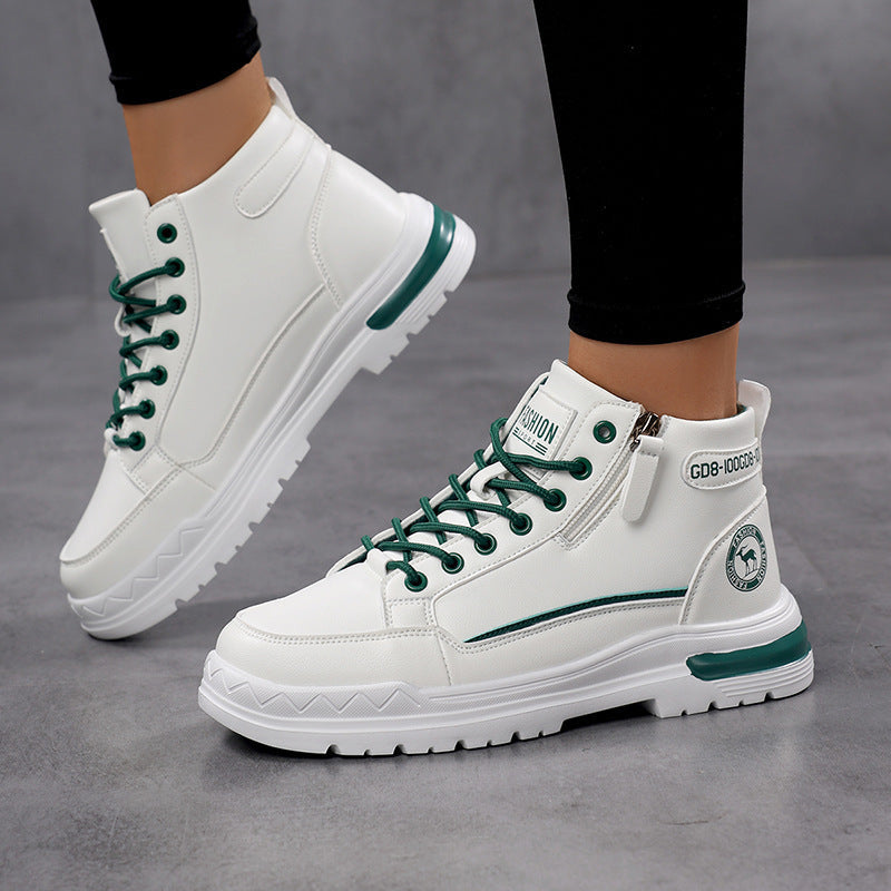 Kvinnors High-Top Sneakers Snörning Modern Stil 3