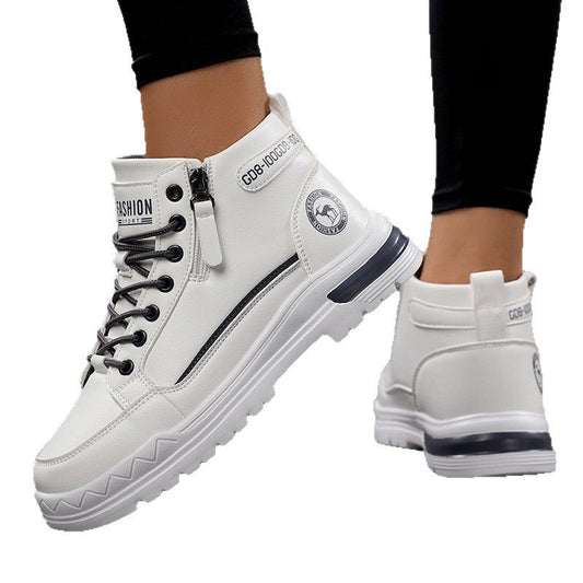Kvinnors High-Top Sneakers Snörning Modern Stil 5