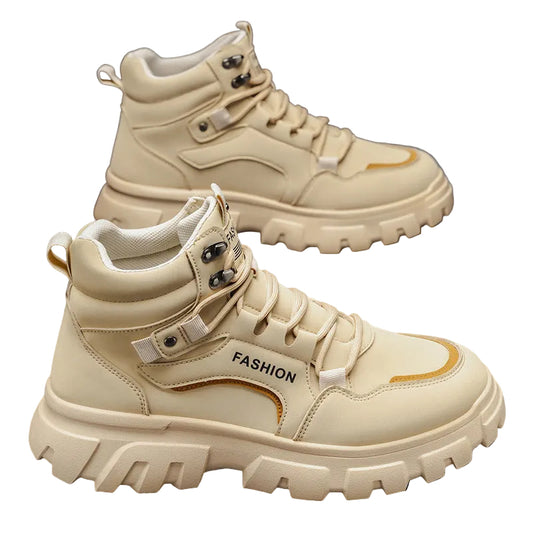 Kvinnors High-Top Sneakers Trendig Design 0