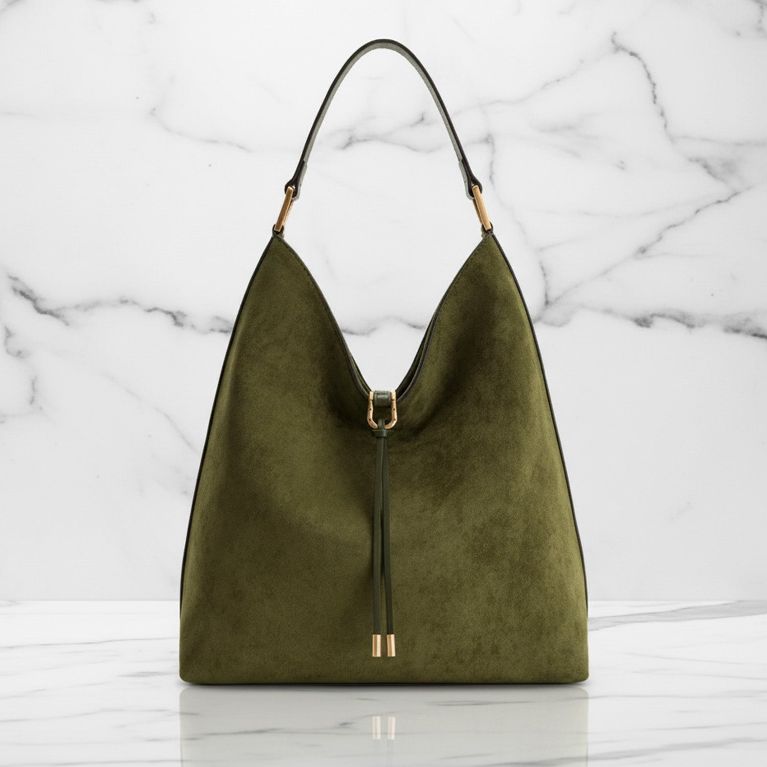 Kvinnors Hobo Bag med Dragsko Detalj 4