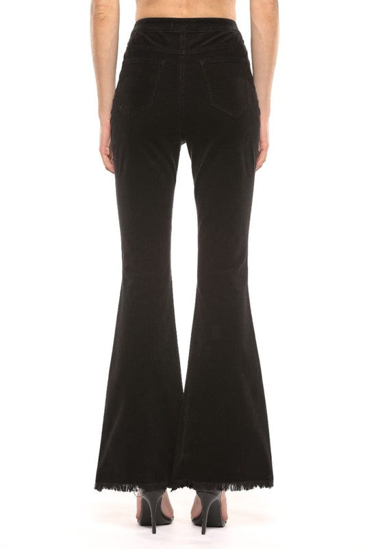 Kvinnors Hög Midja Corduroy Super Flare Jeans 0
