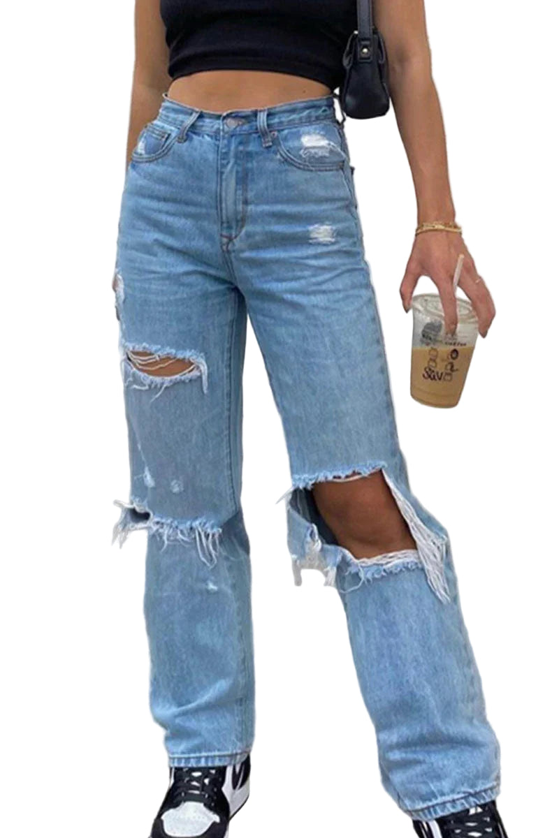 Kvinnors Hög Midja Jeans Trendiga 0