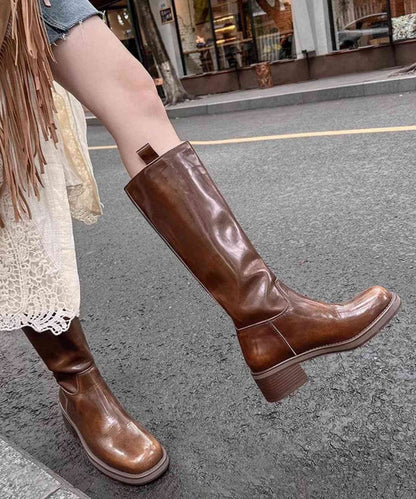 Kvinnors Höga Stövlar Chunky Heel 0