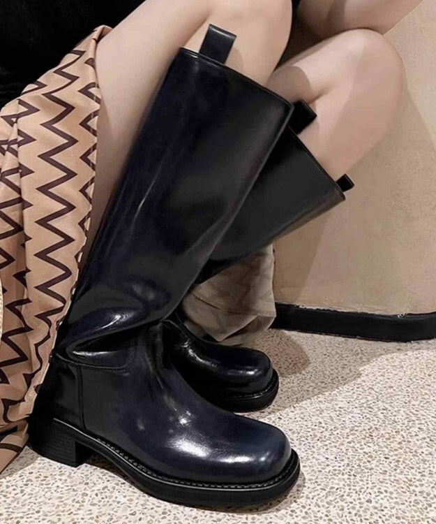 Kvinnors Höga Stövlar Chunky Heel 1