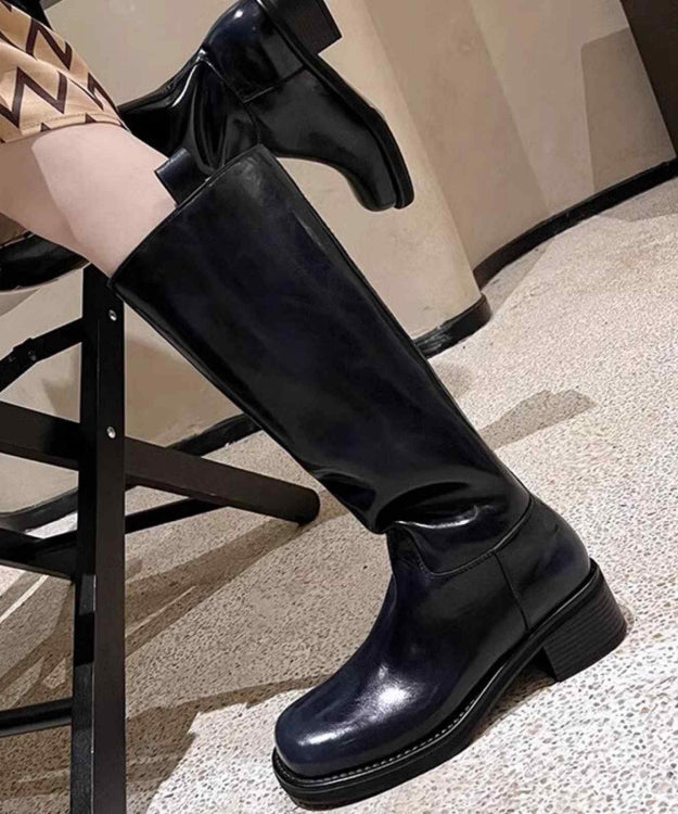 Kvinnors Höga Stövlar Chunky Heel 3
