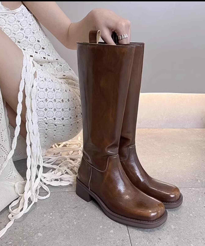 Kvinnors Höga Stövlar Chunky Heel 4