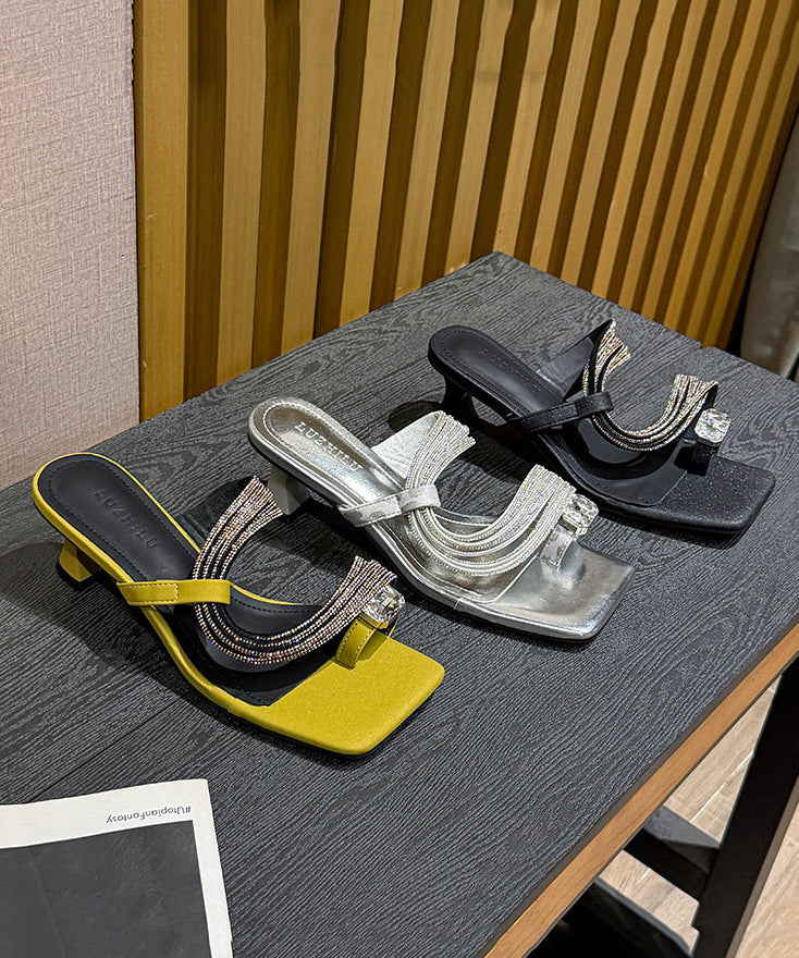 Kvinnors Högklackade Sandaler med Fyrkantig Tå 3