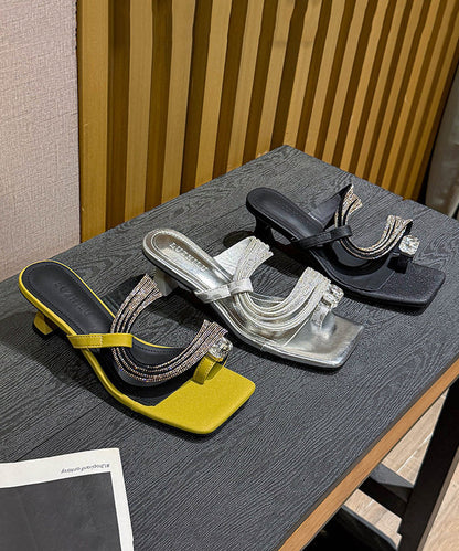 Kvinnors Högklackade Sandaler med Fyrkantig Tå 3