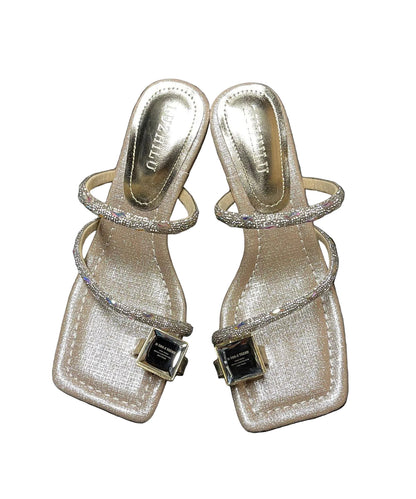 Kvinnors Högklackade Sandaler med Rhinestones Glamour 0