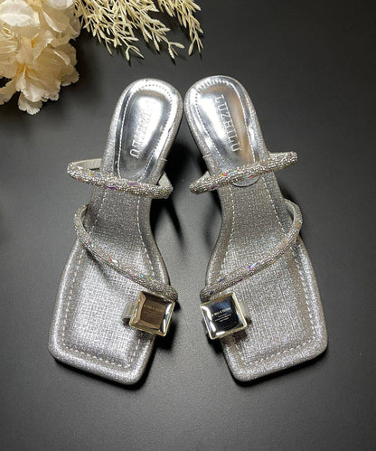 Kvinnors Högklackade Sandaler med Rhinestones Glamour 1
