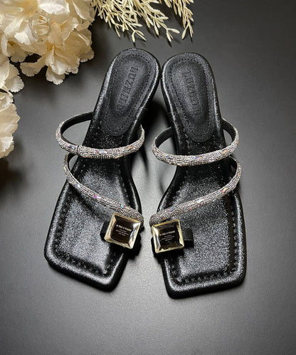 Kvinnors Högklackade Sandaler med Rhinestones Glamour 2