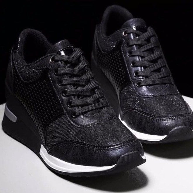 Kvinnors Högklackade Sneakers med Kilklack 3