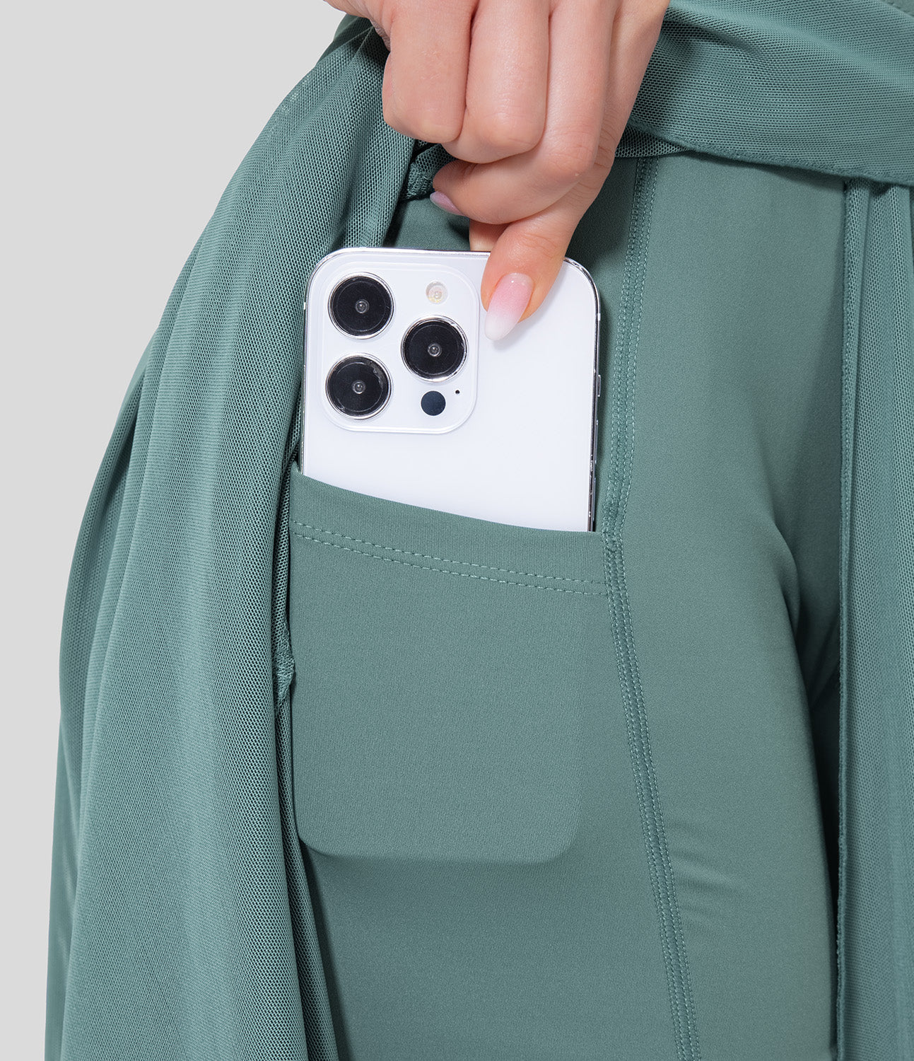 Kvinnors Högmidjad 2-i-1 Kjol 5