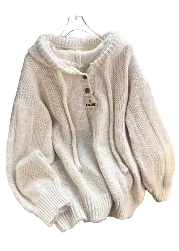 Kvinnors Hooded Patchwork Tröja 0