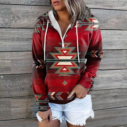 Kvinnors Hoodie Trendig Med Fickor 4