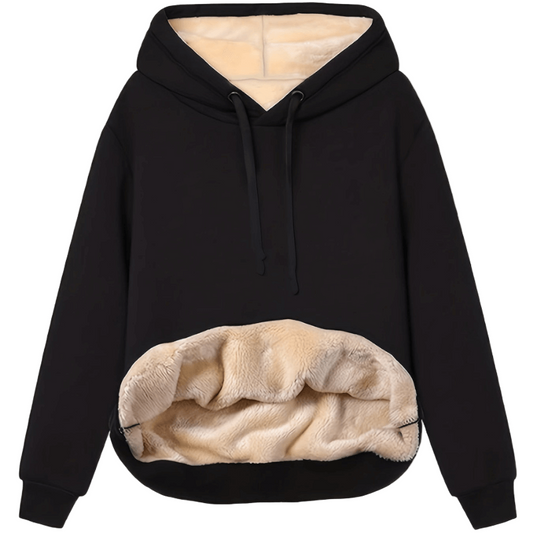 Kvinnors Hoodie med Fleecefodring 0