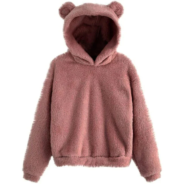 Kvinnors Hoodie med Huva och Kaninöron 0