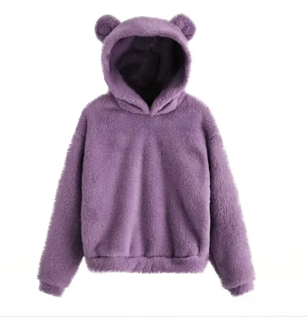 Kvinnors Hoodie med Huva och Kaninöron 12