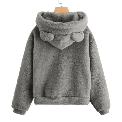 Kvinnors Hoodie med Huva och Kaninöron 2