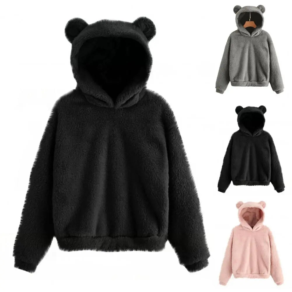 Kvinnors Hoodie med Huva och Kaninöron 3