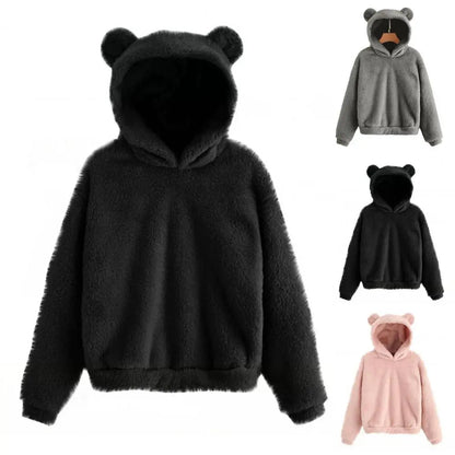 Kvinnors Hoodie med Huva och Kaninöron 3
