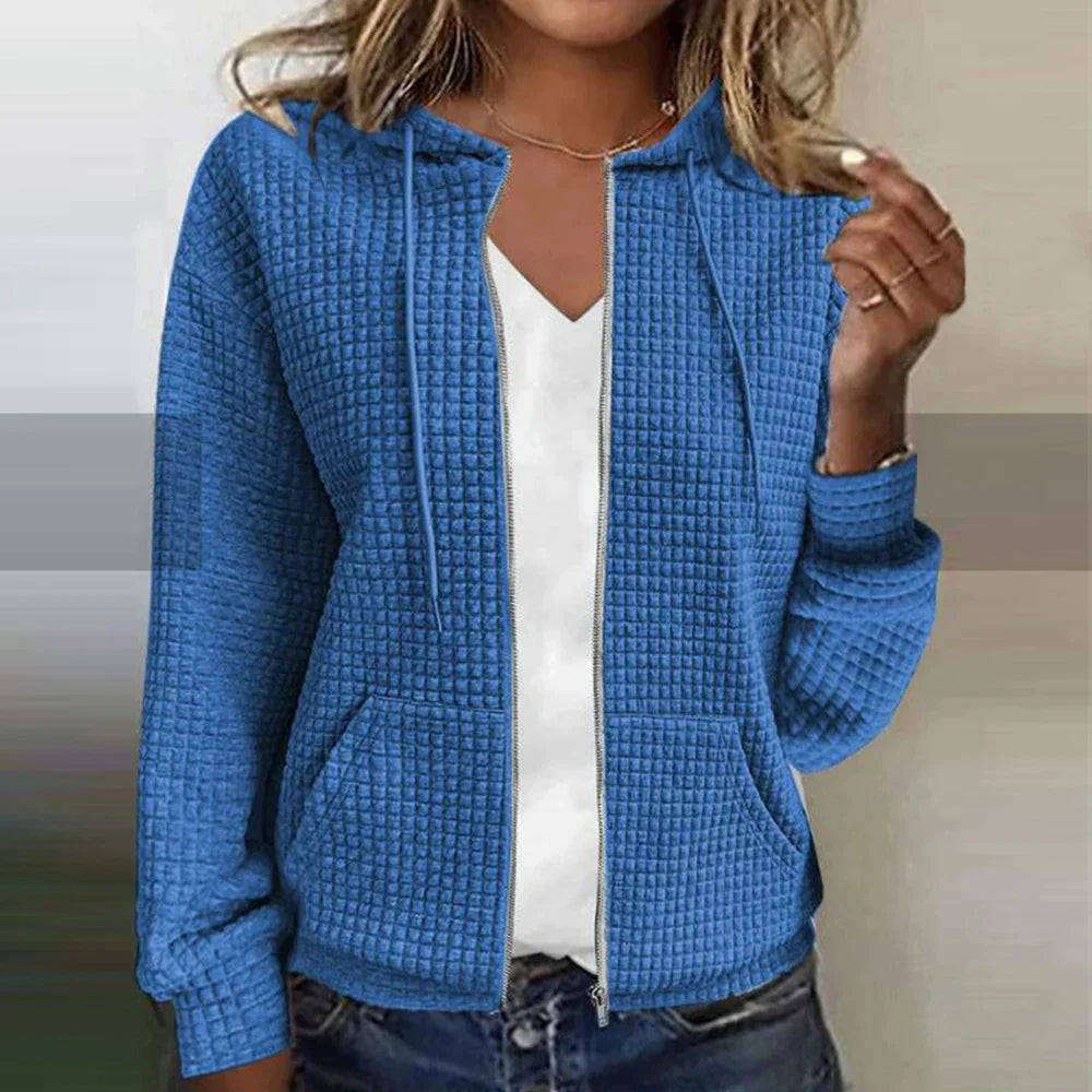 Kvinnors Jacka Rutig Design Modern Stil 3