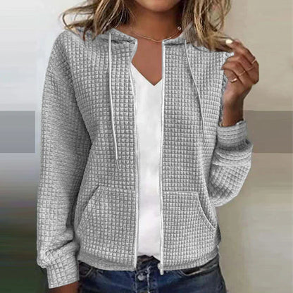 Kvinnors Jacka Rutig Design Modern Stil 4