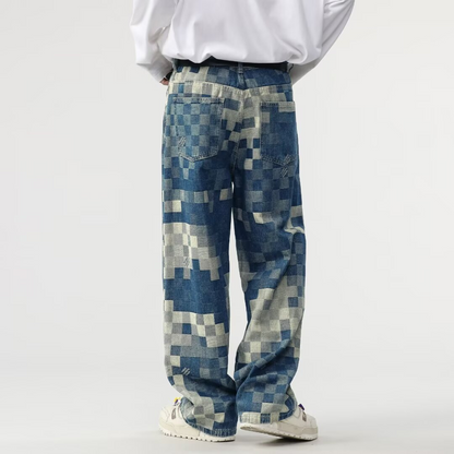 Kvinnors Jeans Patchwork Modern Stil 2