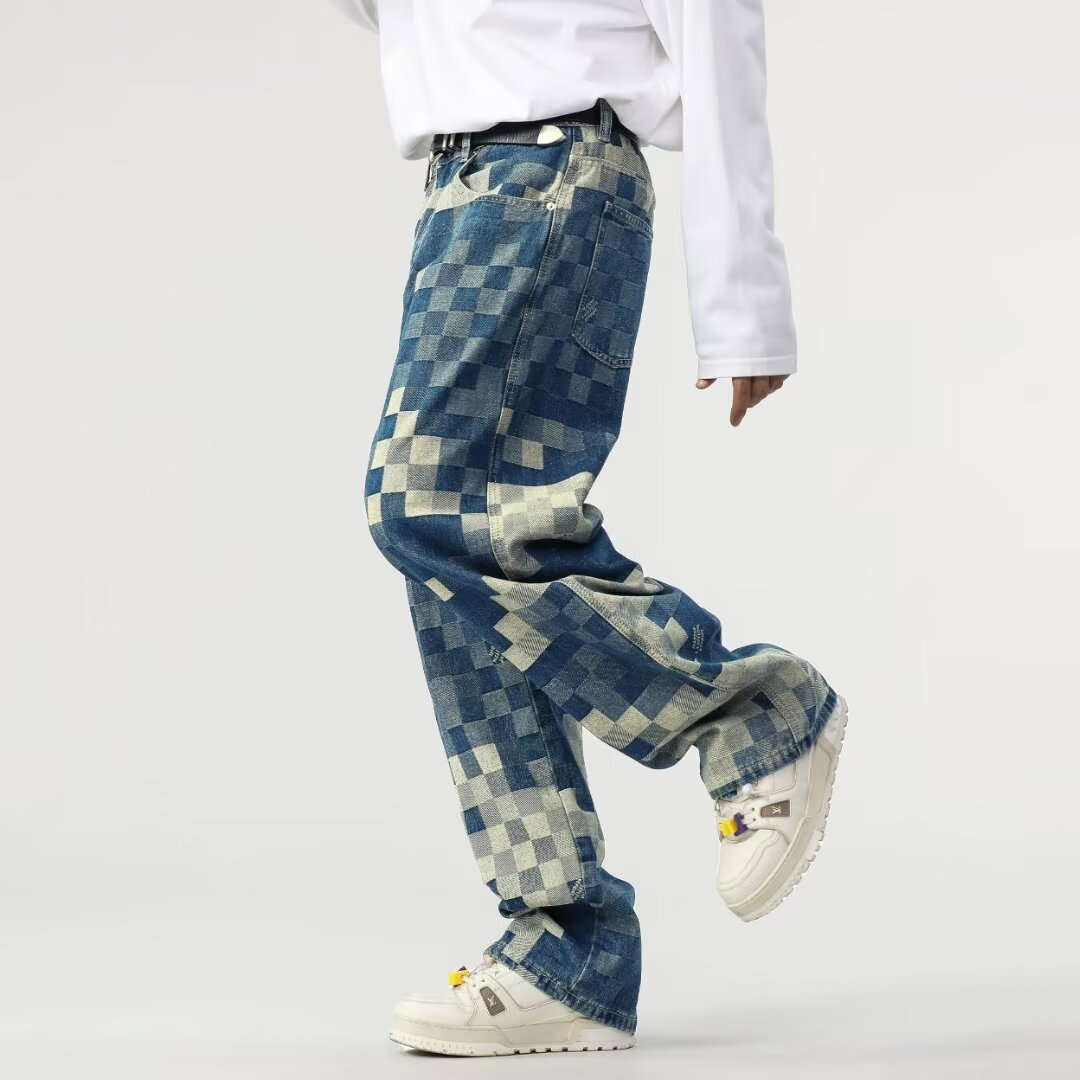 Kvinnors Jeans Patchwork Modern Stil 3
