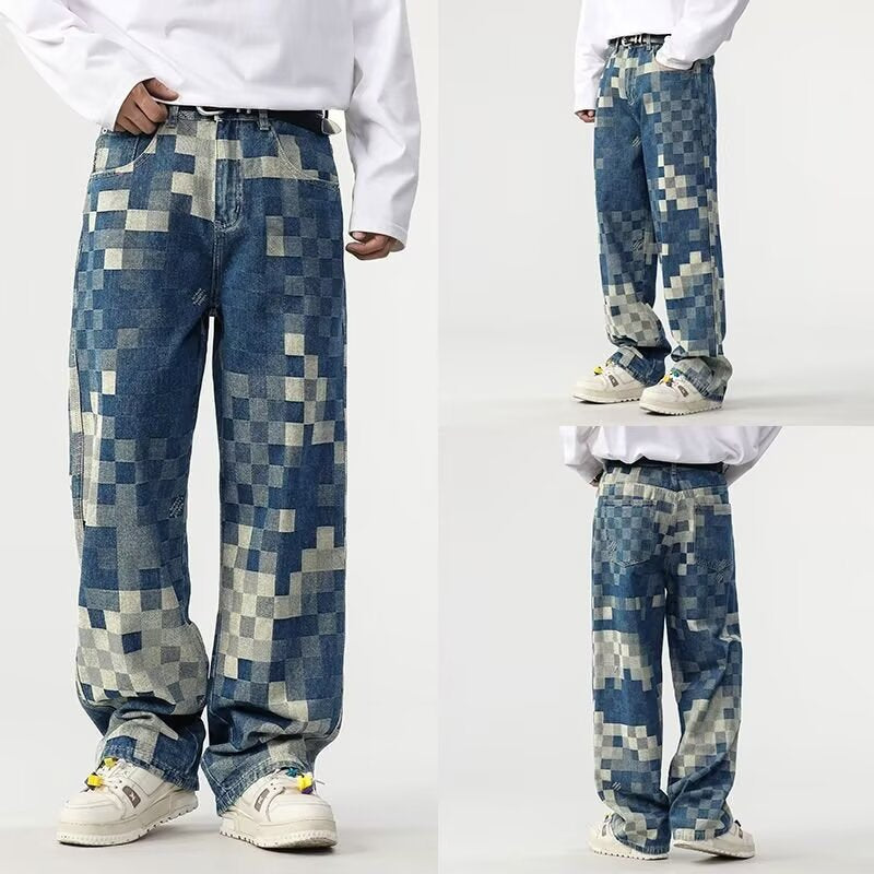 Kvinnors Jeans Patchwork Modern Stil 4