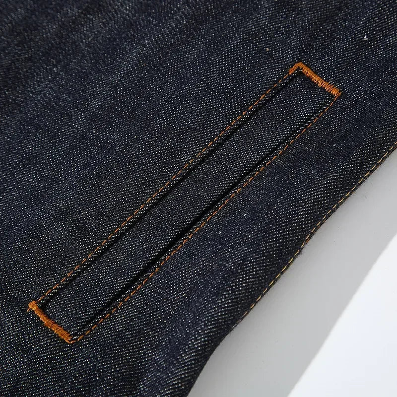 Kvinnors Jeansjacka Boxig Stil med Metallknappar 4