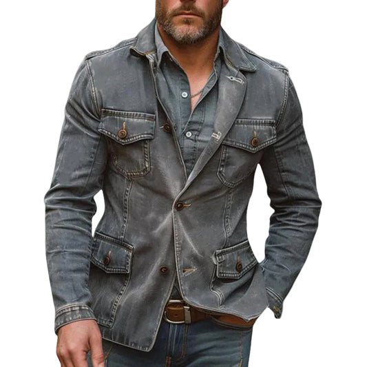 Kvinnors Jeansjacka med Klassisk Design 0