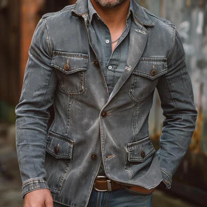 Kvinnors Jeansjacka med Klassisk Design 2