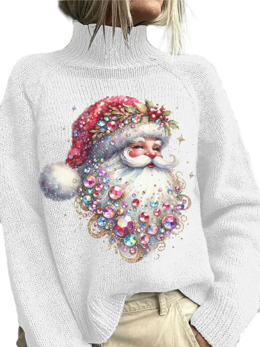 Kvinnors Jultröja med Jultomte Motiv Festlig Design 0