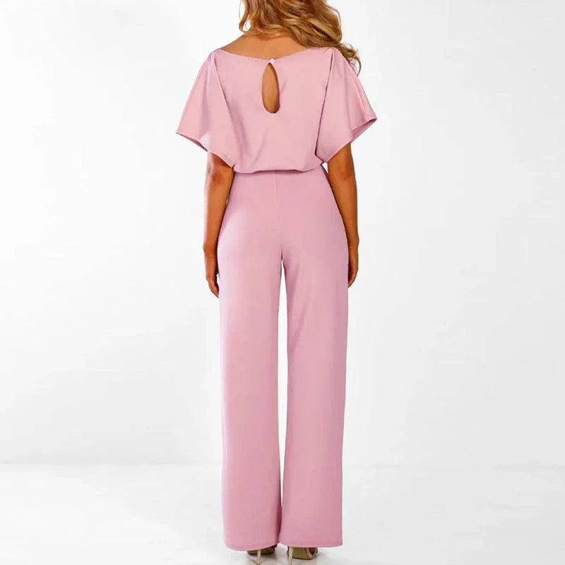 Kvinnors Jumpsuit Med Bälte Chic Stil 7