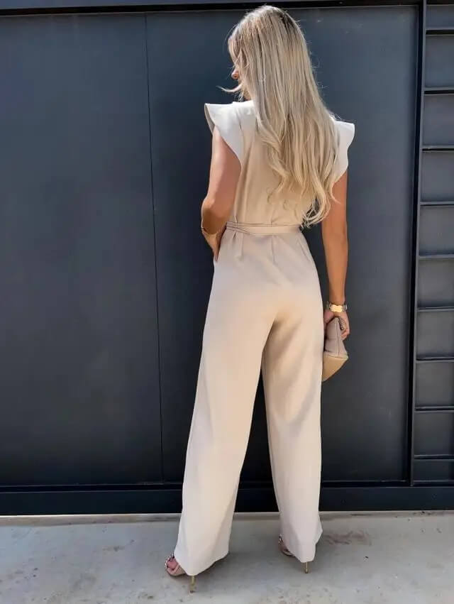 Kvinnors Jumpsuit Set med Volangärmar 1